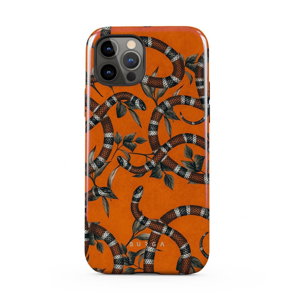 iPhone 11 Pro Max Burga Ultra Protective Orange Snakes Phone Case Bitter Apricot